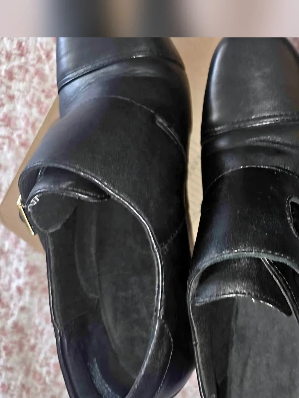 Clarks Sapphire Athena Double Monk Strap Black Leather Booties 4in Heel